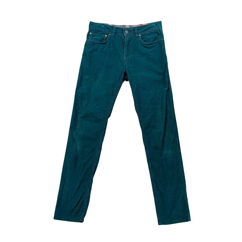 Prana Pants Mens 30 SlimIt Kravitz Corduroy Plaid-Lined Cotton Stretch Outdoor